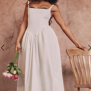 Corset Contrast Midaxi Dress